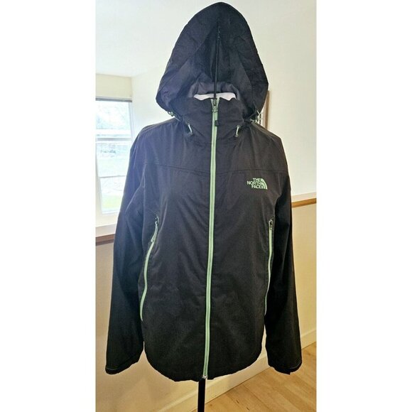 The North Face HyVent Hooded Windbreaker Ski Snow Rain Jacket Gray Men's Sz M - Picture 1 of 11